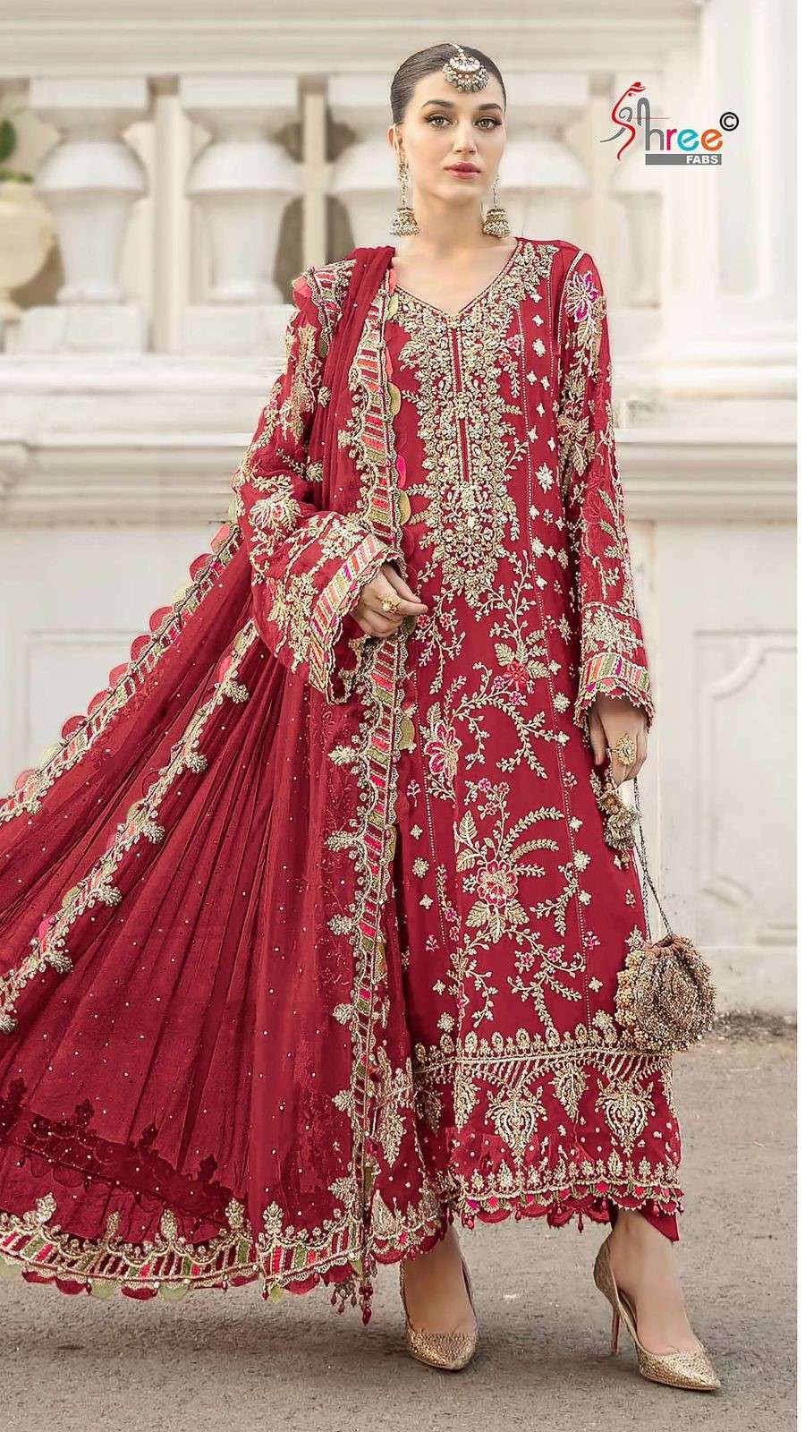 MARIA B CHIFFONS D.NO. SF - 5504 OPEN & MODEL PIC BY SHREE FABS